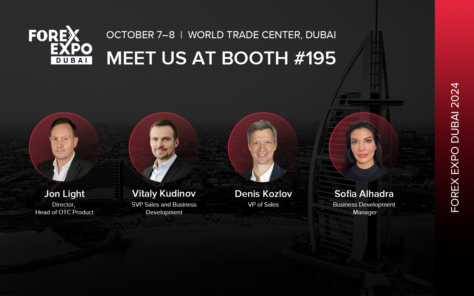 We’re heading to Forex Expo Dubai, October 7-8