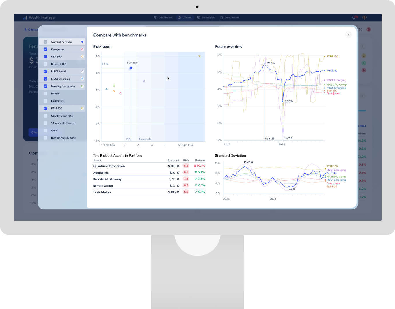 Modules for portfolio performance and modeling analysis