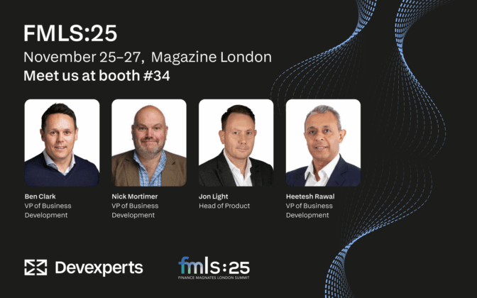 Devexperts will be attending the Finance Magnates London Summit 2025. Come and meet our representatives at booth #34.