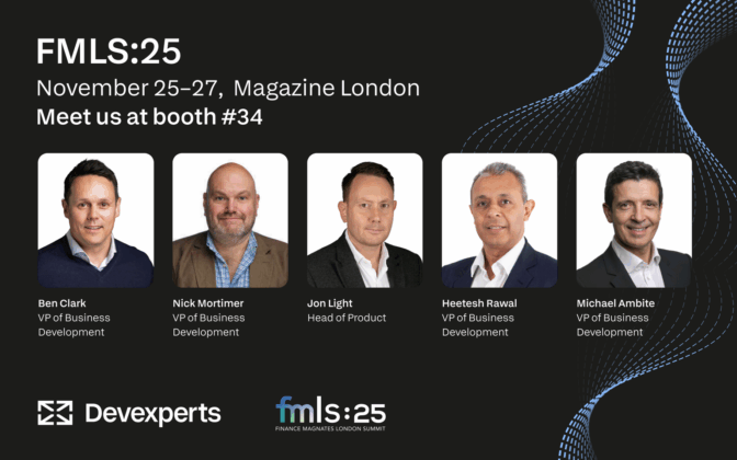 Devexperts will be attending the Finance Magnates London Summit 2025. Come and meet our representatives at booth #34.