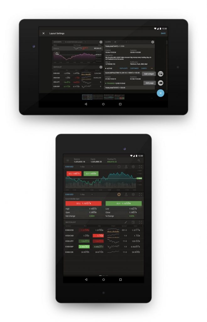 tablet version Workspace edit mode and portrait view android
